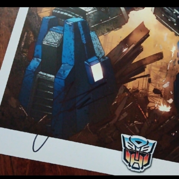 Transformers Optimus Prime Jamie Tyndall 11 X 17 Signed With COA Art Print - Picture 2 of 3